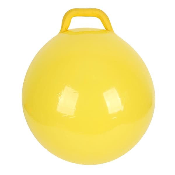 Hoppboll för vuxna med handtag, gul