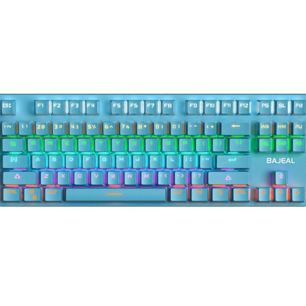 K300 mekaniskt tangentbord trådbundet blå-röd axel gaming e-sport skrivbord 87-tangenters dator lysande tangentbord med utdragbar axel