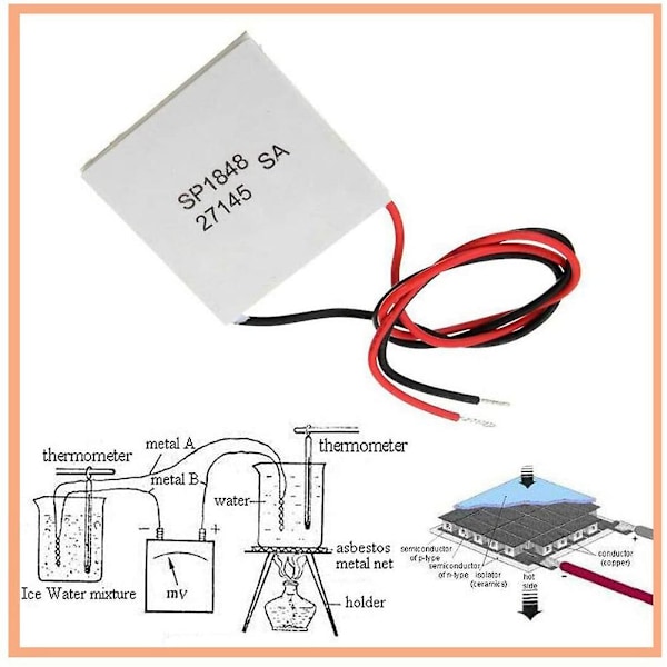 2 kpl 40X40mm termoelektrinen generaattori SP1848-27145 Peltier TEG -moduuli