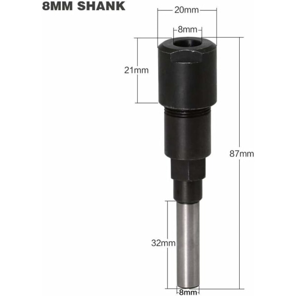 Router Collet Extension Router Bit Collet Extension og Trimning