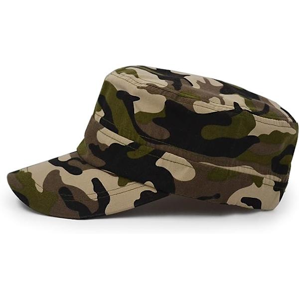 Flat Top Baseball Cap, C-Style Military Hat