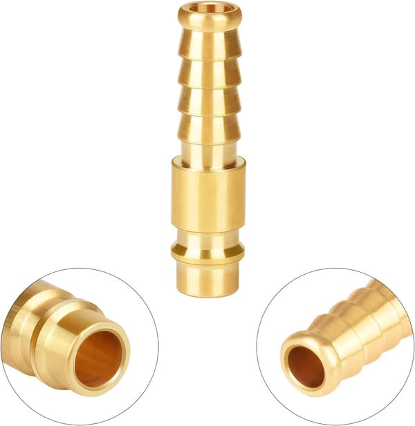 2 stk. 10mm Trykluftfitting / Trykluft Hurtigkoblingstilbehør Trykluft Hanfitting Hurtigkobling Hanfitting
