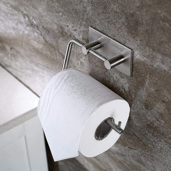 Rustfrit toiletpapirholder i rustfrit stål, selvklæbende papir