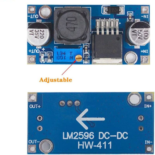 8 st LM2596S DC - DC Hög effektivitet Spänningsregulator 3.2-35V t