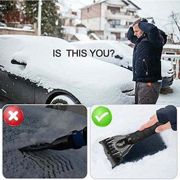 Pieces Bil Is-Skrape, Bil Frontrute Is-Skrape Plast Bil Snøskrapere Is-Skrape med Sklisikkert Håndtak Vifte for Vindu, Glass, Bil Frontrute