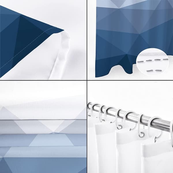 Blå gradient badeforhæng | Polyester materiale 180cmx