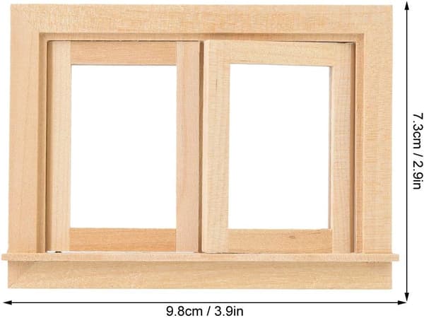 1:12 skala samleobjekt miniature vindue til dukkehus DIY legetøj sim