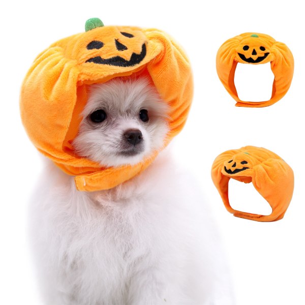 2 stk Hunde Halloween Kostumer Pet Græskar Hat- Sjov Halloween Del