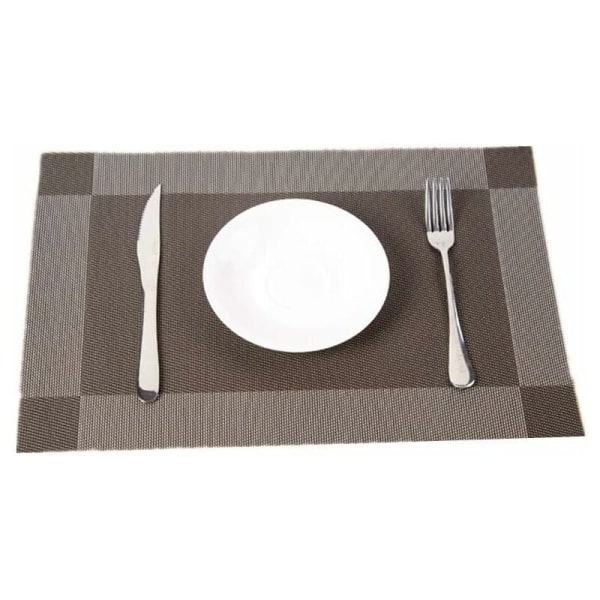 4 tvättbara placemats, halkfria, slitstarka och värmebeständiga