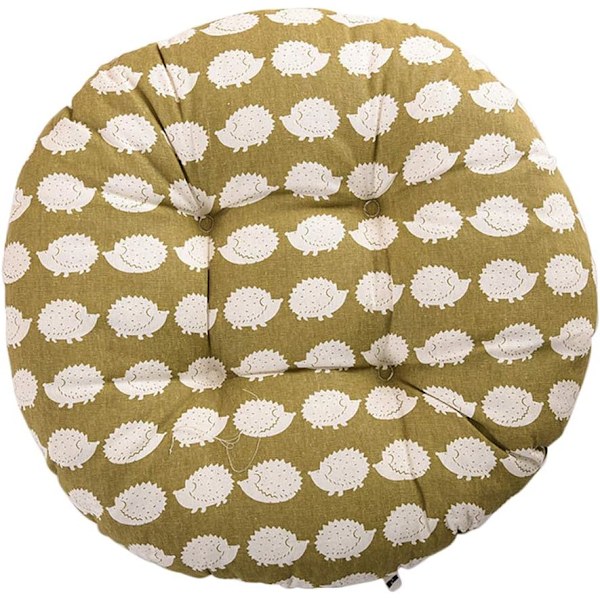 Chair cushion, round, seat cushion, flower pattern, animal print, seat cushion for outdoor, garden, balcony, 40 cm, cotton and linen, pine