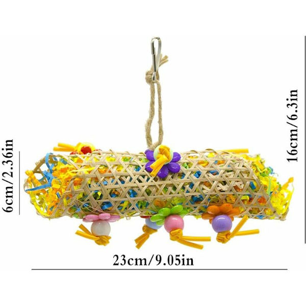 Fågeltuggleksak Matstrimlare, Papegojaleksak Burstrimlare, Loofah Fågel Leksak Foderleksaker