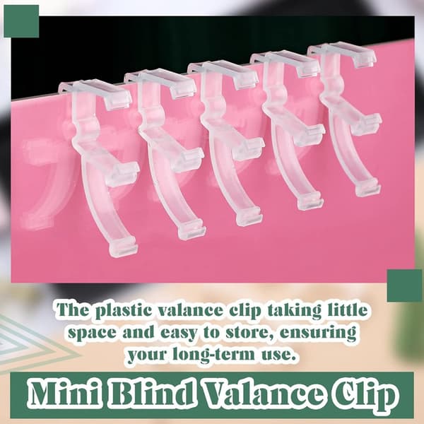 20 stk. 2 tommer Valance Clips Clear Mini Blind Clips Skjulte Vindue Valanc