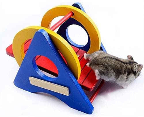 Hamster Regnbåge Trä Gunga Gungbräda Leksaker Trä Färgglada Hängande La