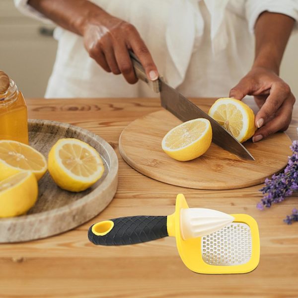 Håndholdt Citruspresser, Husholdnings Citruspresser i Rustfrit Stål, 2 i 1 Citronpresser Max Ekstraktion Manuel Greb Citruspresser