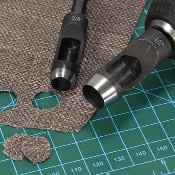 Sett med 6 lærhullstans for elektrisk drill