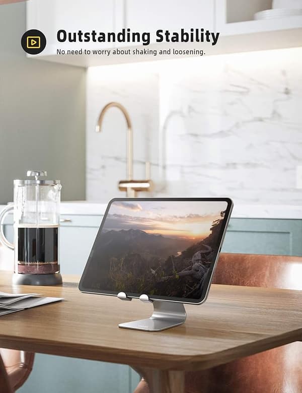 Tablet Stand, Justerbar Tablet Stand Dock til iPad 9, Air 2 3 4,