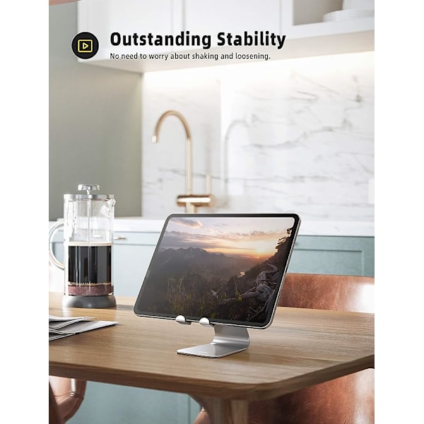 Tabletstativ, justerbart tabletstativstativ for iPad 9, Air 2 3 4,