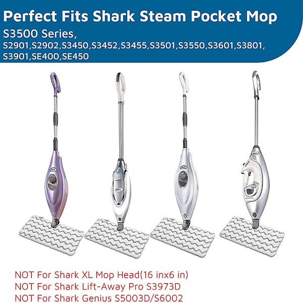 2 kpl höyrymoppityynyä Shark S3501 S3601 S2901 S2902.32*18cm