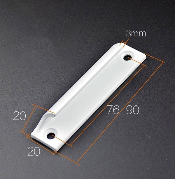 2-delt vinduesgreb, total længde 90mm, skabsgreb, aluminiumlegering d
