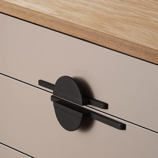 Sorte skuffehåndtak Halvmåne skuffehåndtak, 2,5 tommer (64 mm) hull til hull Sem