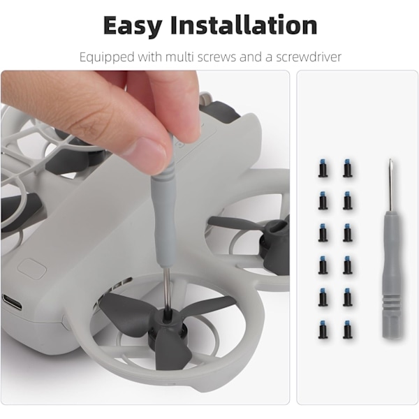 Propeller til DJI Neo Propeller Blades Udskiftningspropeller Letvægts Drone Vinger Tilbehør til DJI Neo, 2016S Propeller (Blå)