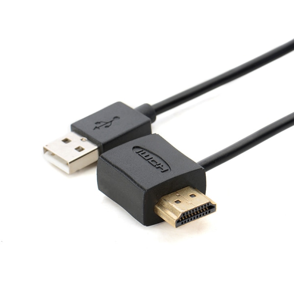 HDMI hane till hona kontakt + USB 2.0 laddare kabelförlängare