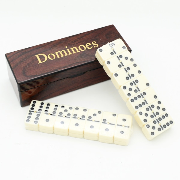 Domino i sten / Domino brickor - Domino Game Varmvit