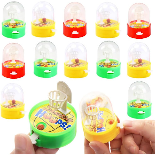 12 stk. Mini Finger Basketball Skydespil, Festartikler Kurv