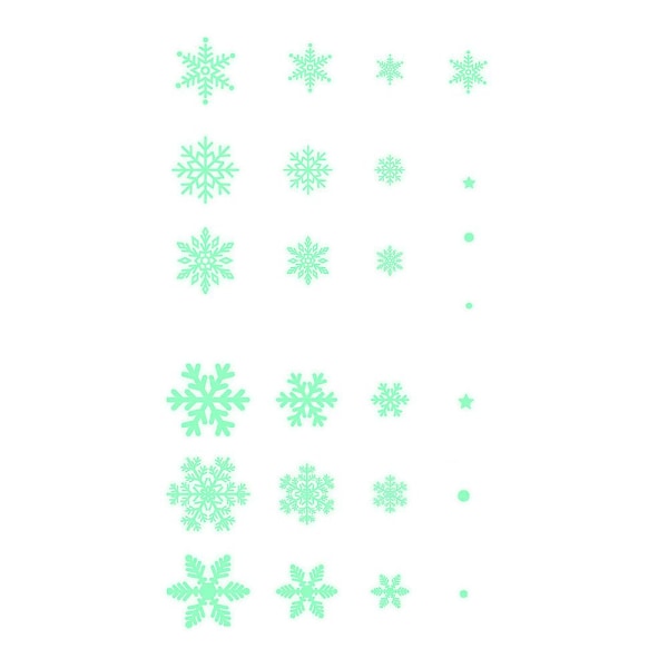 2 ark Christmas Snowflake Window Cling, Xmas Decals dekorasjoner