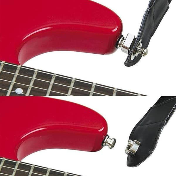 Guitar Strap Lås 4 stk Metal Guitar Strap til Guitar og Bas Strap, Sølv
