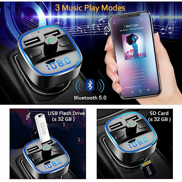 Bluetooth-lähetin autoon, langaton radiovastaanotinsovitinsarja Blu:lle