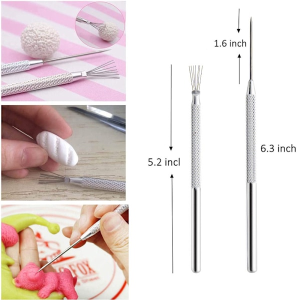 7-Pin Spring Wire Texture Pro Needle Ceramic Clay Tools Sculpting