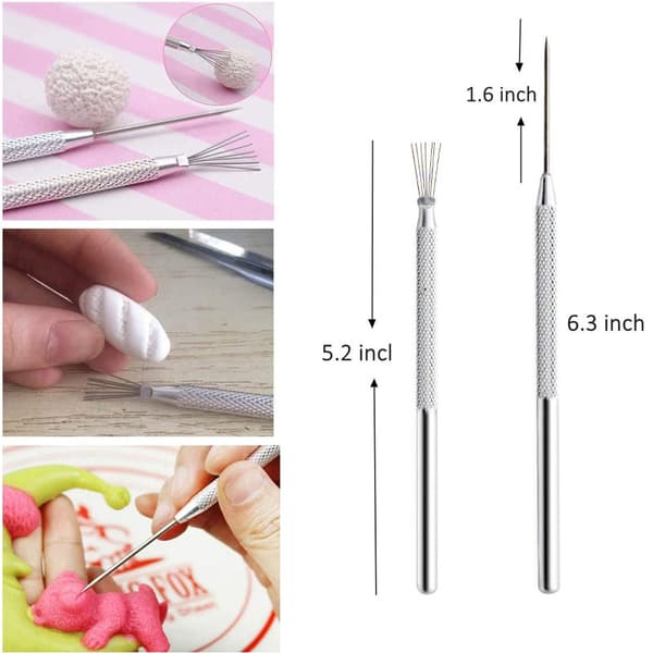 7-Pin Spring Wire Texture Pro Needle Keramisk Lera Verktyg Skulptur