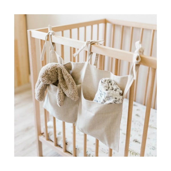 Hengende oppbevaringspose - Krybbe lommearrangør Solid Nursery Bedside