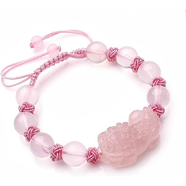 rosa damarmband naturligt rosa kristallarmband