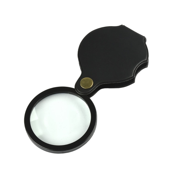Mini Pocket Magnifier, 70 mm 10X hopfällbar förstoringsglas med roterande L