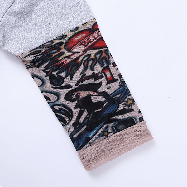 Barnkläder Amazon nyfödd långärmad tatuering onesie