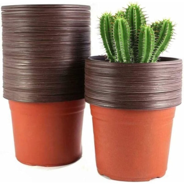 Plastik Blomsterpotter, 50 STK Blomster Plastik Planter, 10 CM Blomsterpotter til Gartner