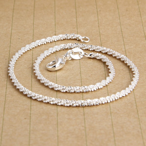 Anklets för kvinnor. Flat Mariner Anklet,  Cuban Chain, Figaro Chai