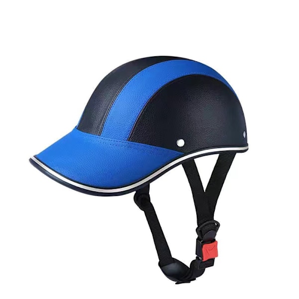 Halvhjälm Blå Baseballhjälm Retro Lättviktshjälm för Män Kvinnor