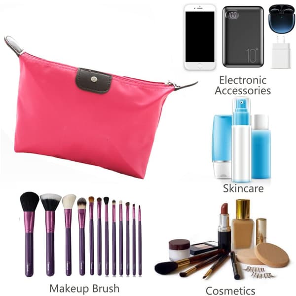 Sød lille håndtaske makeup tasker, mini lynlås vandtæt kosmetik B