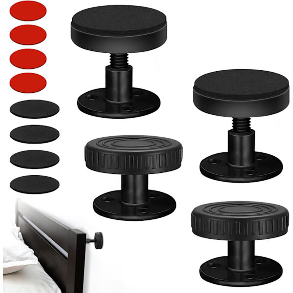 Pieces Justerbar Sengestativ Stabilisator, 30-40mm Justerbar Gjenget Sengestativ Justerbar Støtte Stabilisator Hodegavl Fiksering Justerbare Føtter for Møbler