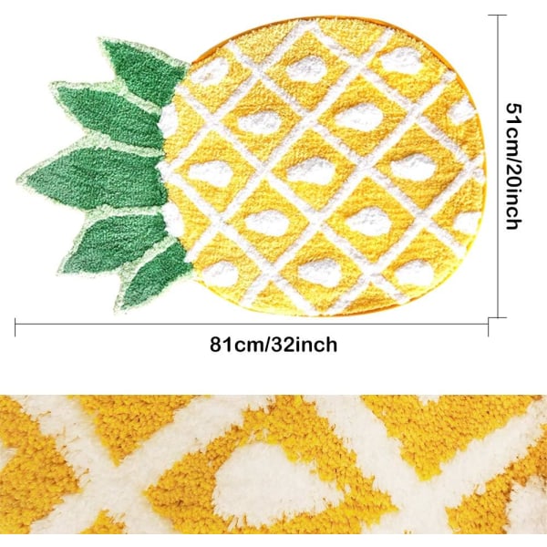 Tapis de porte ananas, tapis antidérapant dessin animé ananas tap