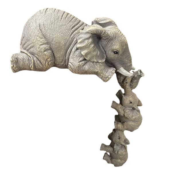 Resin søde elefanter statue, indendørs og udendørs dekoration