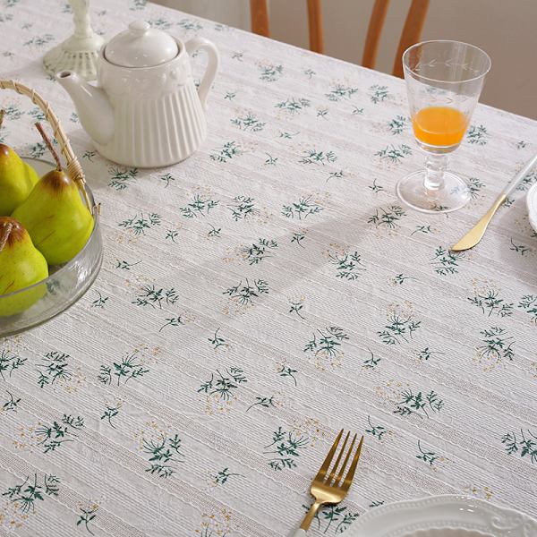 1 stk søt blomstermønstret rektangulær duk støvtett polyester