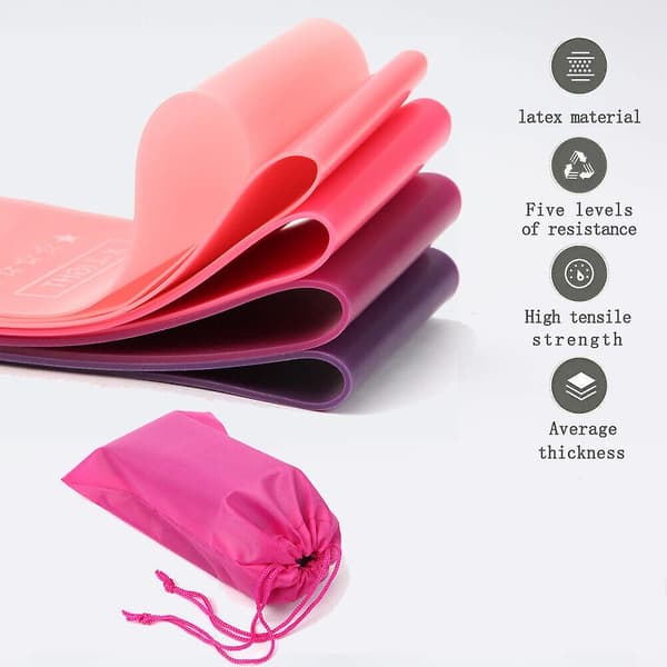 Workout Resistance Bands Loop Set Fitness Yoga Booty Leg Exercise