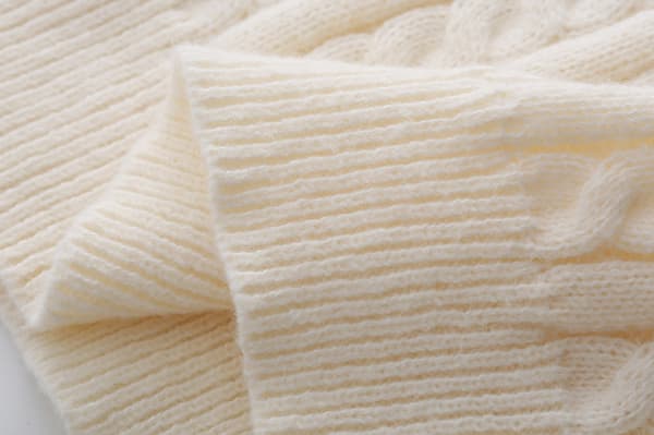 Vinter langærmet bomuldsfiskesnøre rund hals sweater