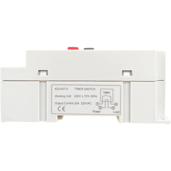 Digital Programmerbar Timer för DIN-skena, AC 220V 25A, med LCD-display