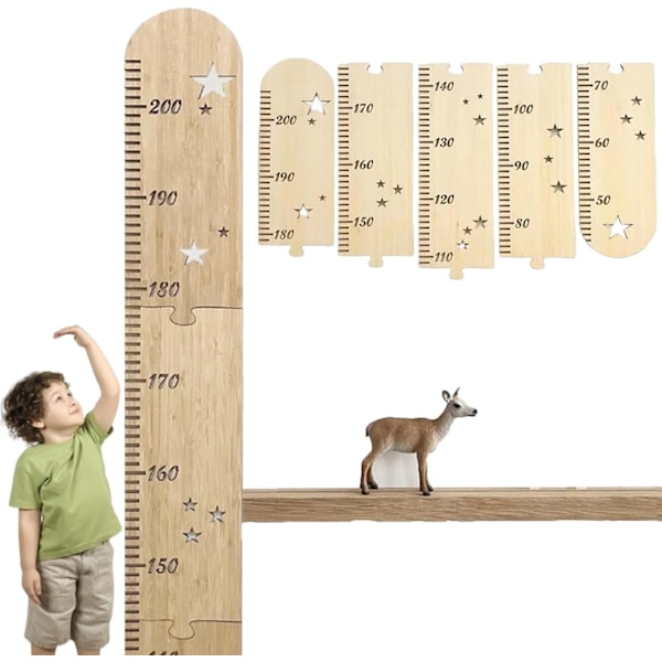 Lasten Mittatikku, Henkilökohtainen Lasten Pituustaulukko 50-200cm, Lasten Pituusmittari, Soveltuu Noin 50-200 cm Pituisille Lapsille