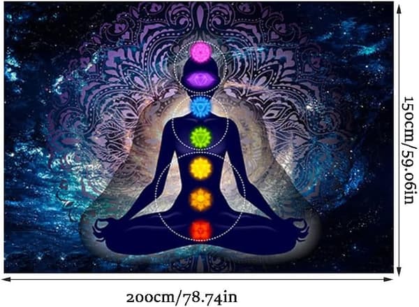 Mandala väggbonad, Buddha staty bonad, 7 Chakra Mandala väggbonad